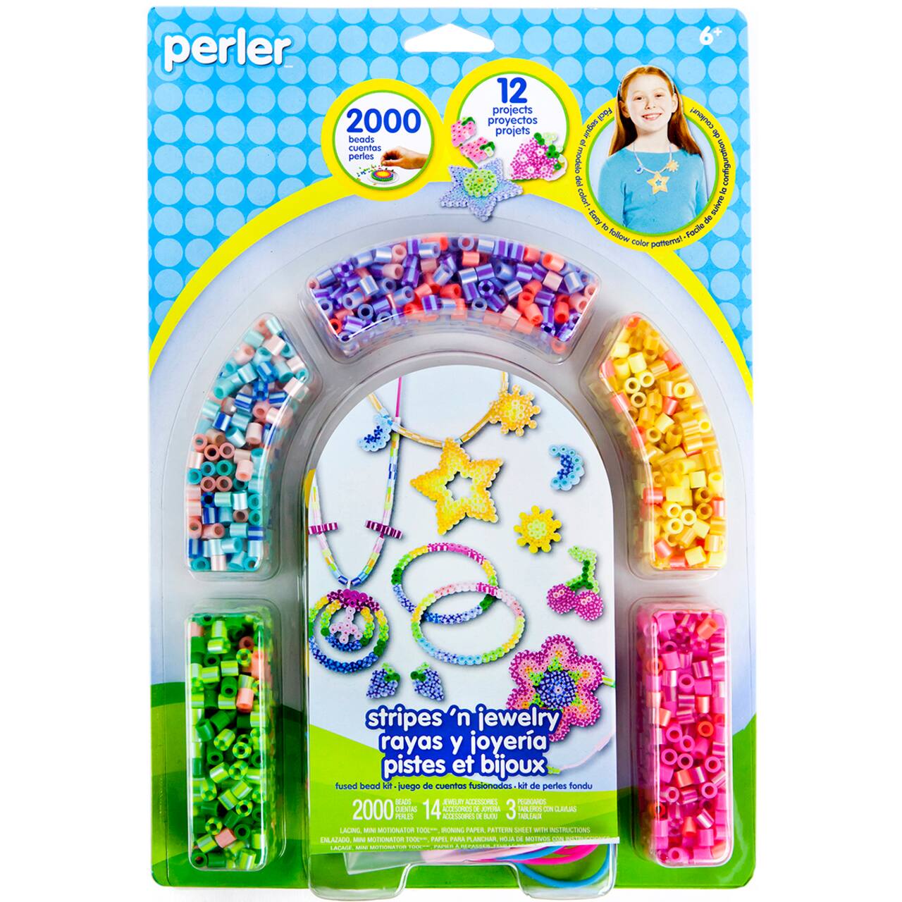 Perler™ Stripes 'n Jewelry Fused Bead Kit, 2,000ct.